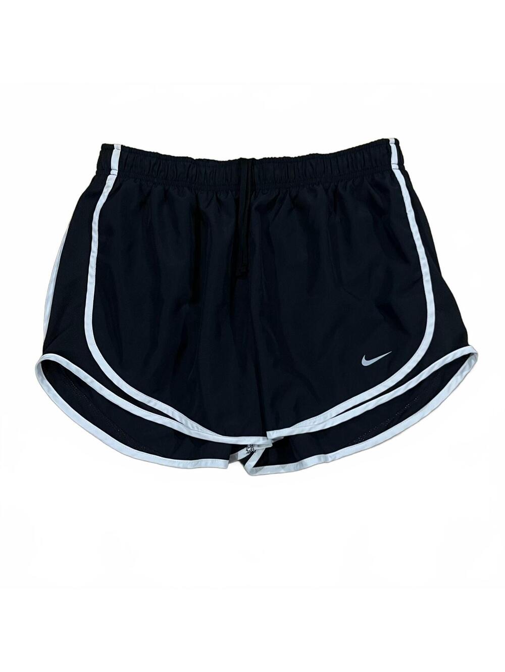 Nike Tempo Womens Running Shorts Size Large Black White Dri Fit Athletic